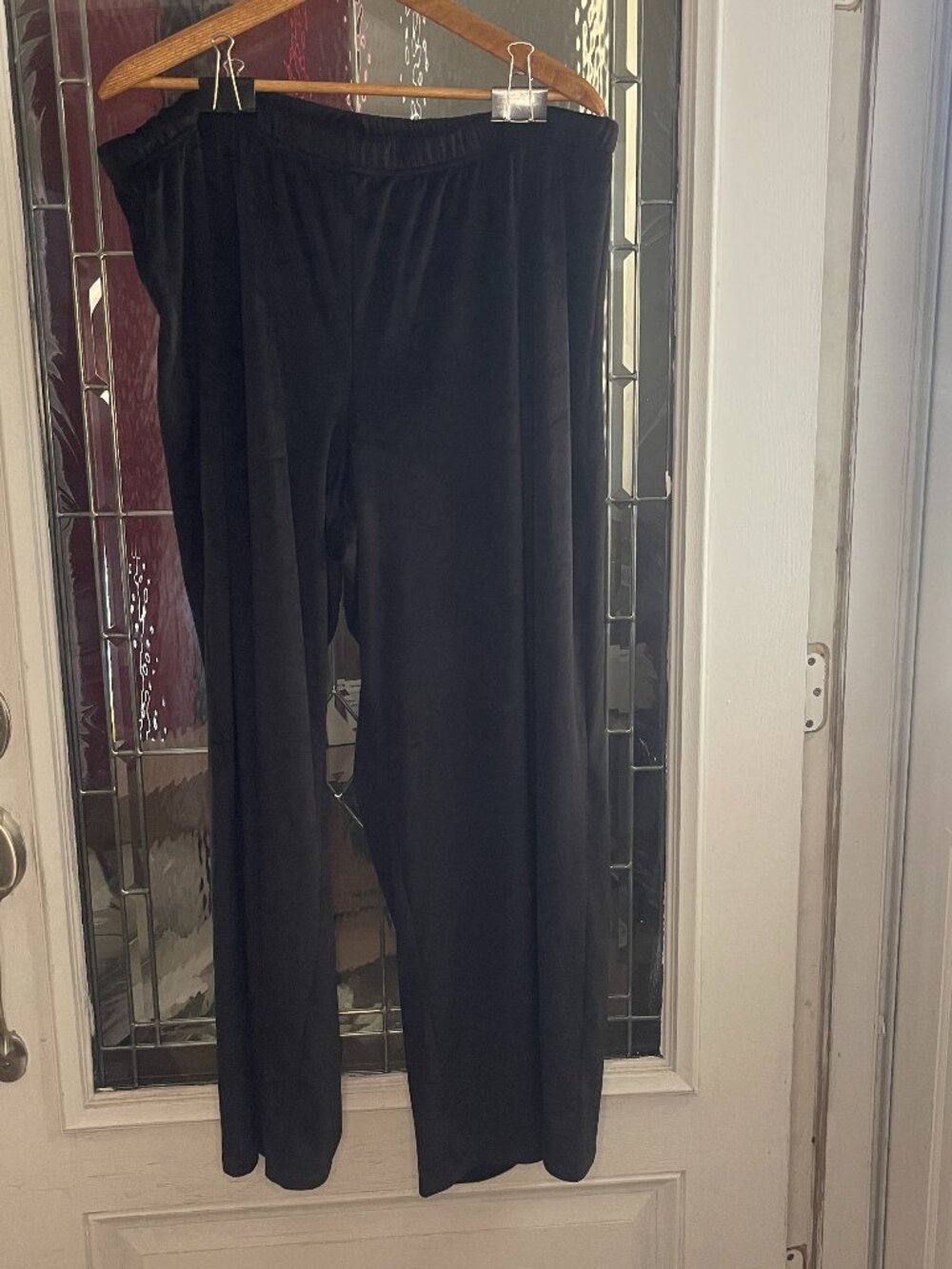 O.N.L.Y. Old Navy Loves You Womens Pull On Black Velour Lounge Pants Sz 2X